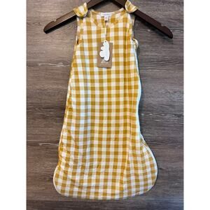 Angel Dear sleepsack 0-6 months checkered yellow unisex new full zipper